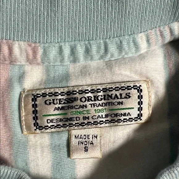 Guess Multicolor Striped Short Sleeve Tee - Picture 2 of 2